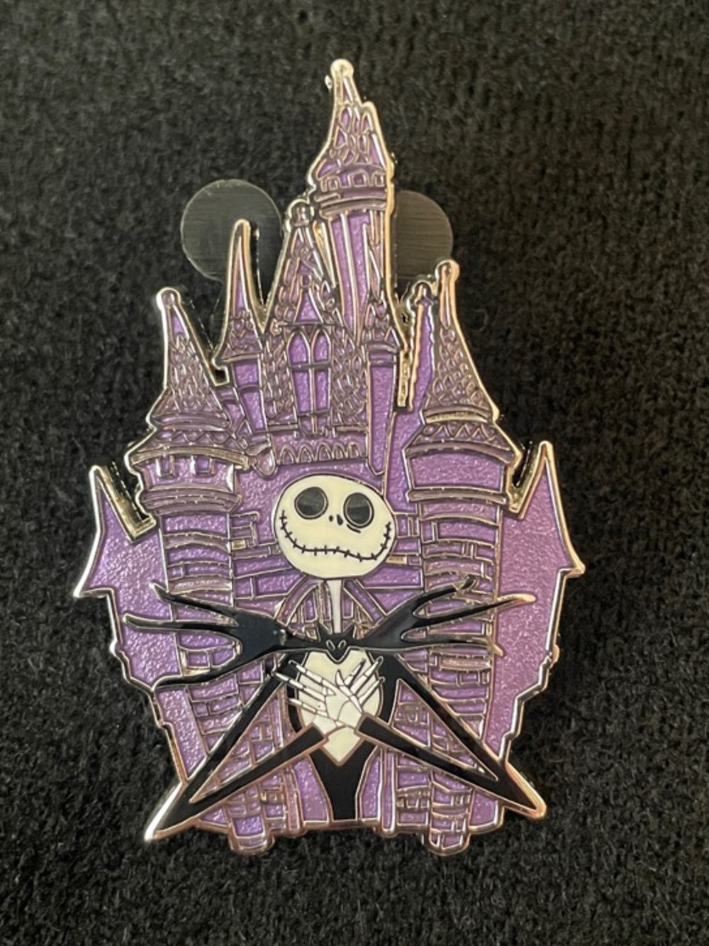 Disney The Nightmare Before Christmas Castle Enamel Pin - Purple & Black